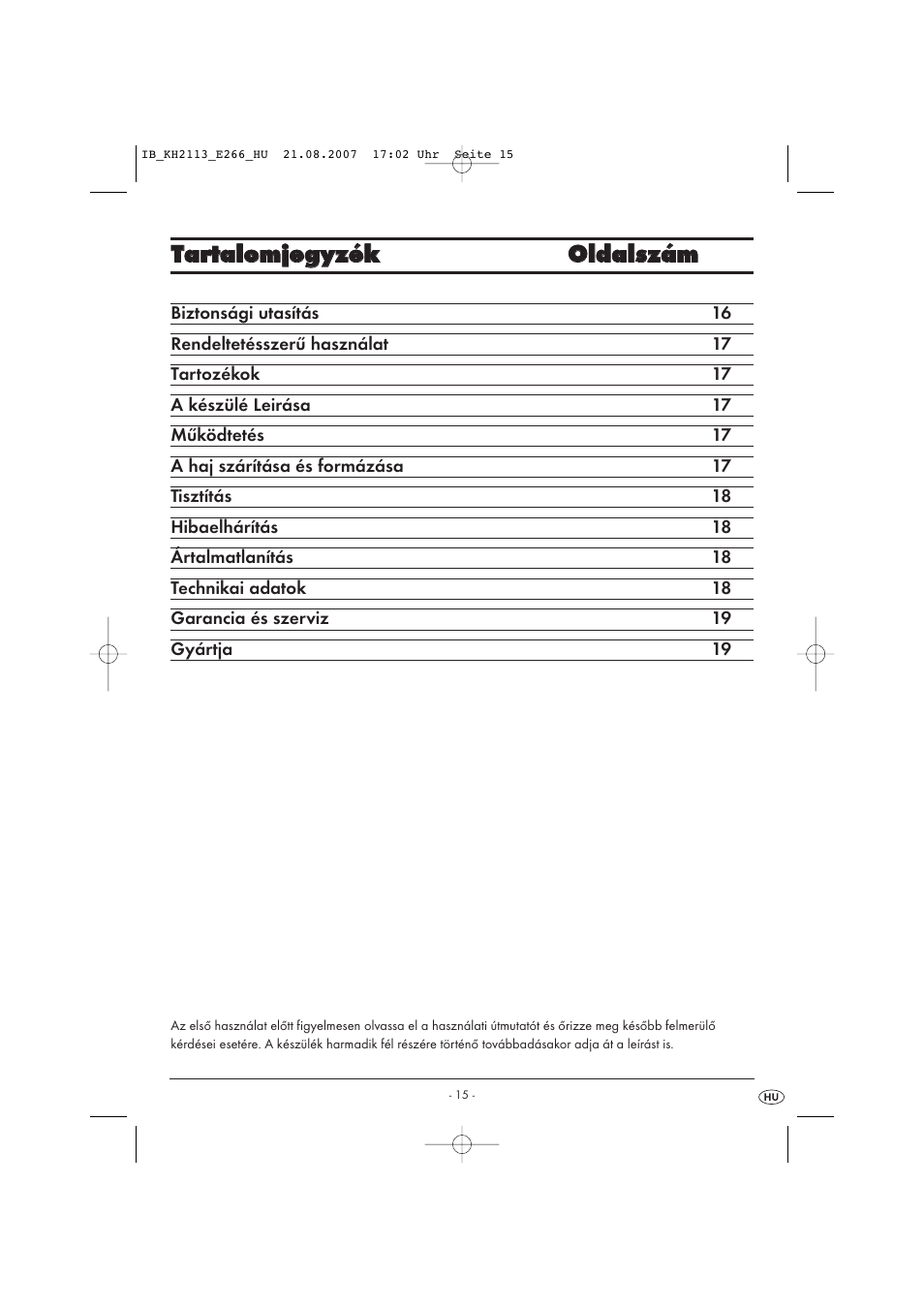 Kompernass KH 1149 User Manual | Page 15 / 50