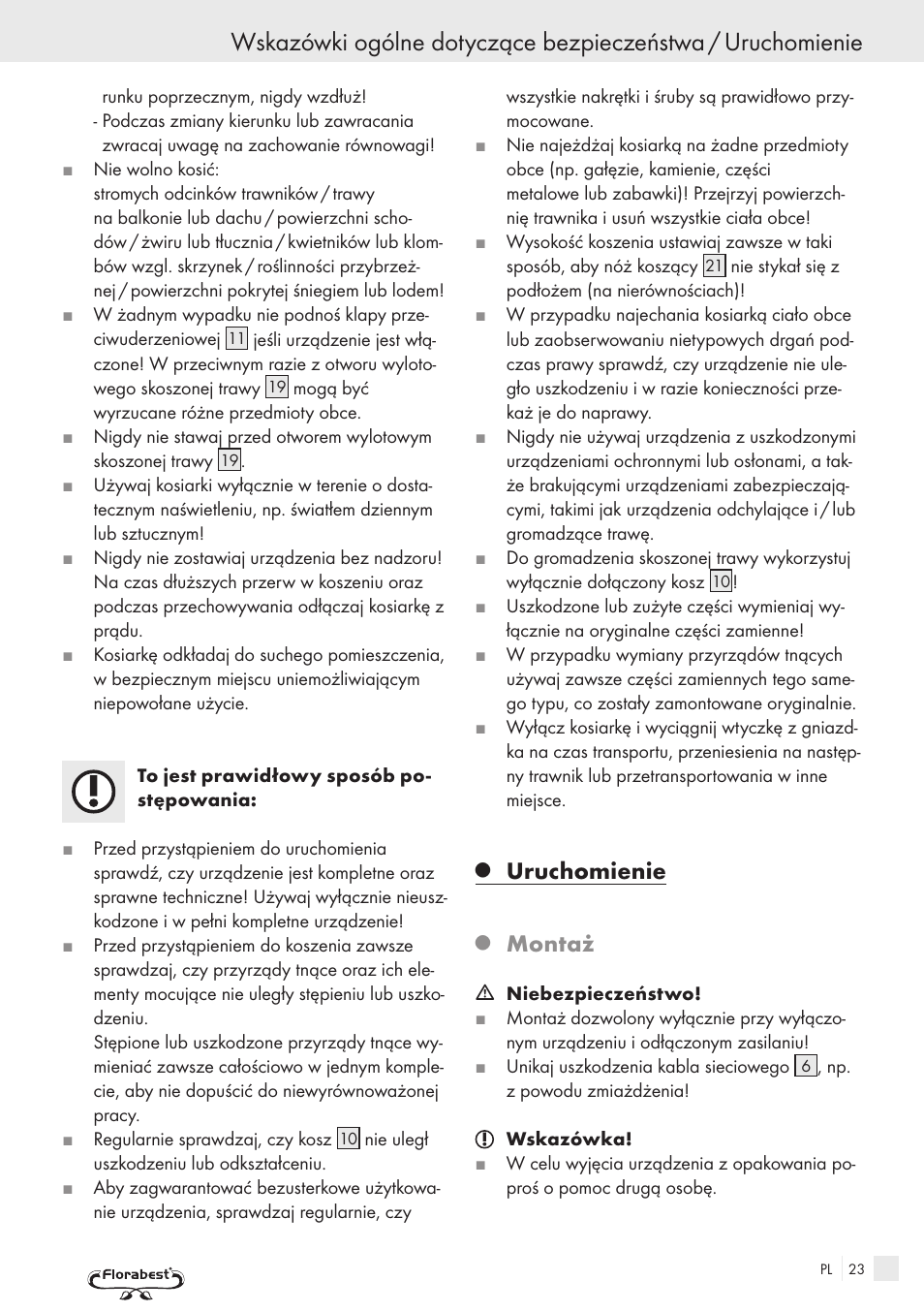 Uruchomienie, Montaż | Kompernass FSM R1 User Manual | Page 21 / 90