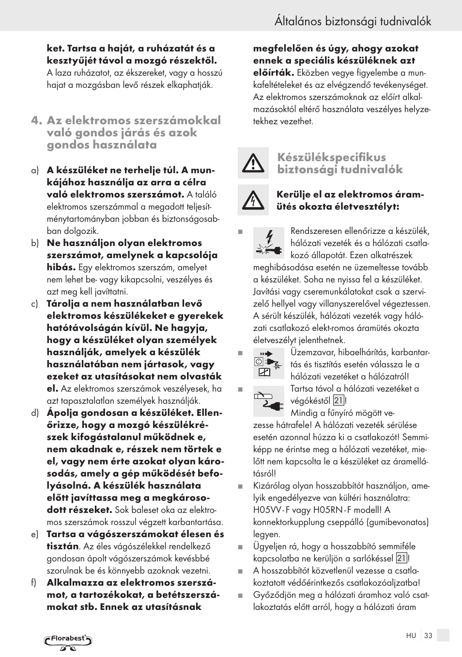 Általános biztonsági tudnivalók, Készülékspecifikus biztonsági tudnivalók | Kompernass FSM R1 User Manual | Page 31 / 90