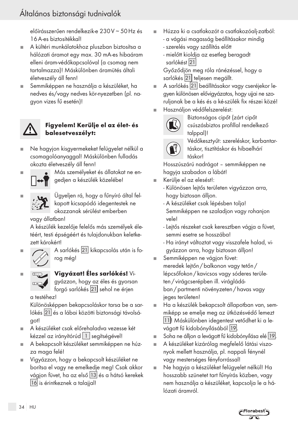 Általános biztonsági tudnivalók | Kompernass FSM R1 User Manual | Page 32 / 90