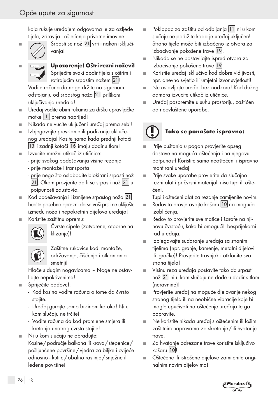 Opće upute za sigurnost | Kompernass FSM R1 User Manual | Page 74 / 90
