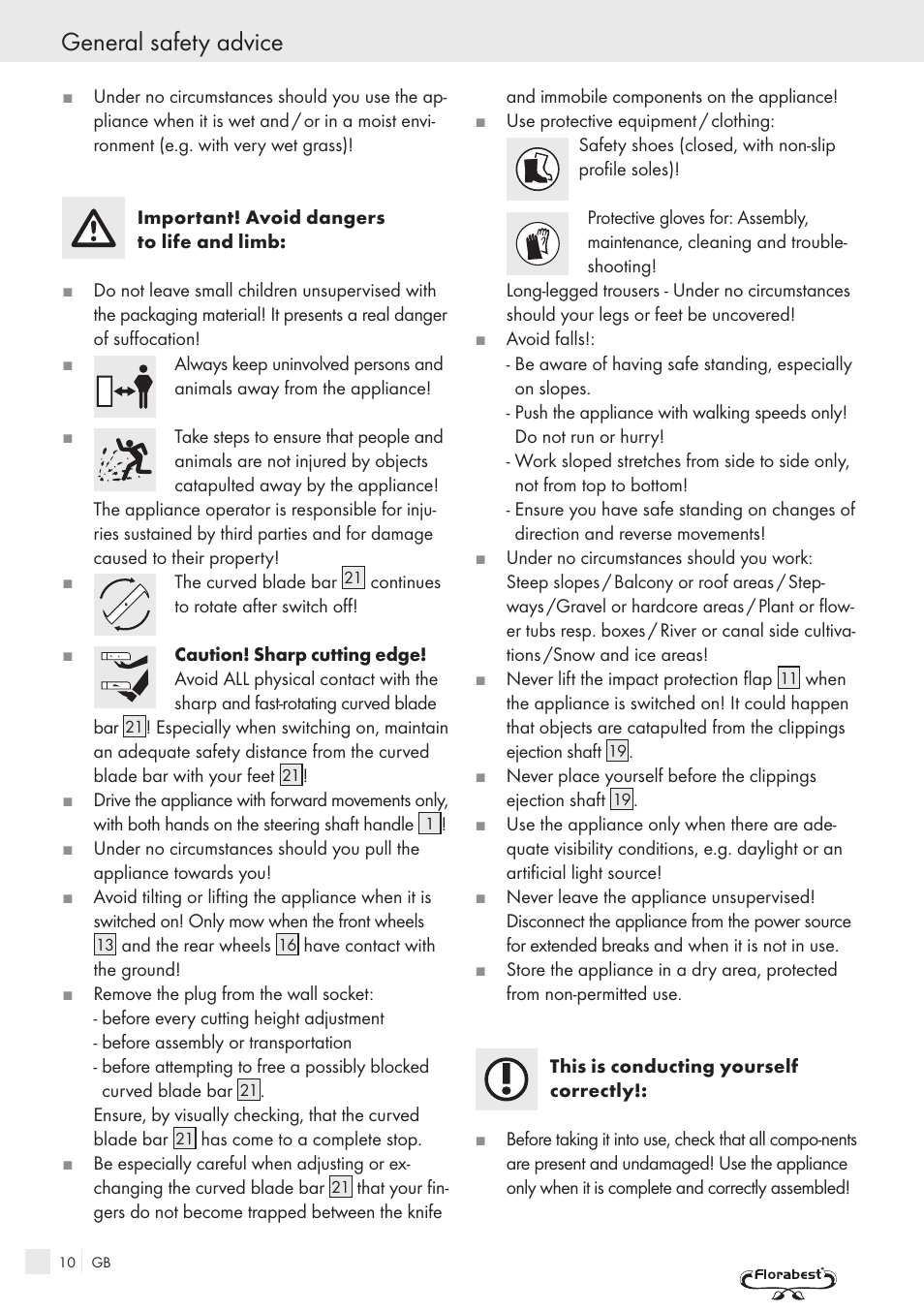 General safety advice | Kompernass FSM R1 User Manual | Page 8 / 90