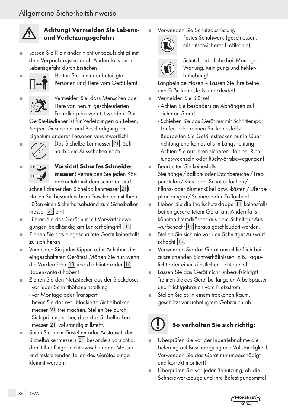 Allgemeine sicherheitshinweise | Kompernass FSM R1 User Manual | Page 84 / 90