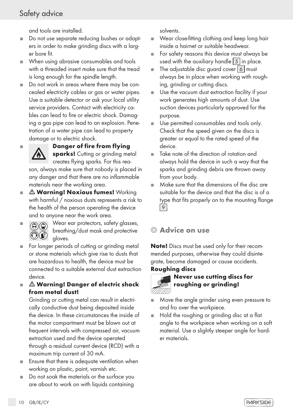 Safety advice, Advice on use | Kompernass PWS 1200 User Manual | Page 8 / 14