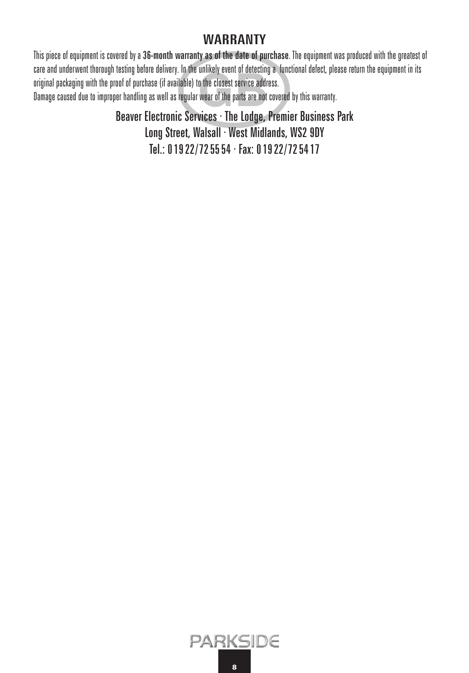Kompernass PSS 260 User Manual | Page 8 / 10