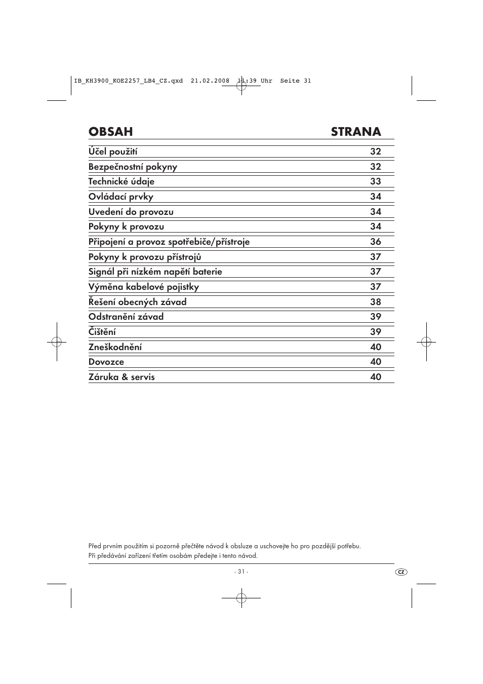 Kompernass KH 3900 User Manual | Page 33 / 62