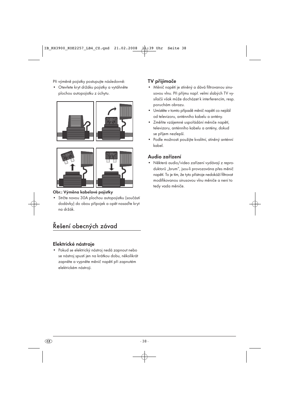 Řešení obecných závad | Kompernass KH 3900 User Manual | Page 40 / 62