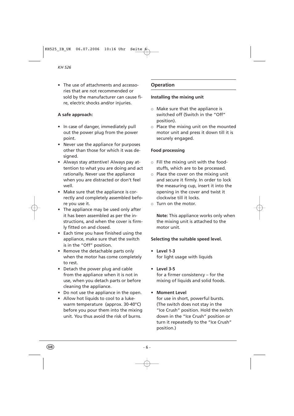 Kompernass KH 525 User Manual | Page 10 / 13