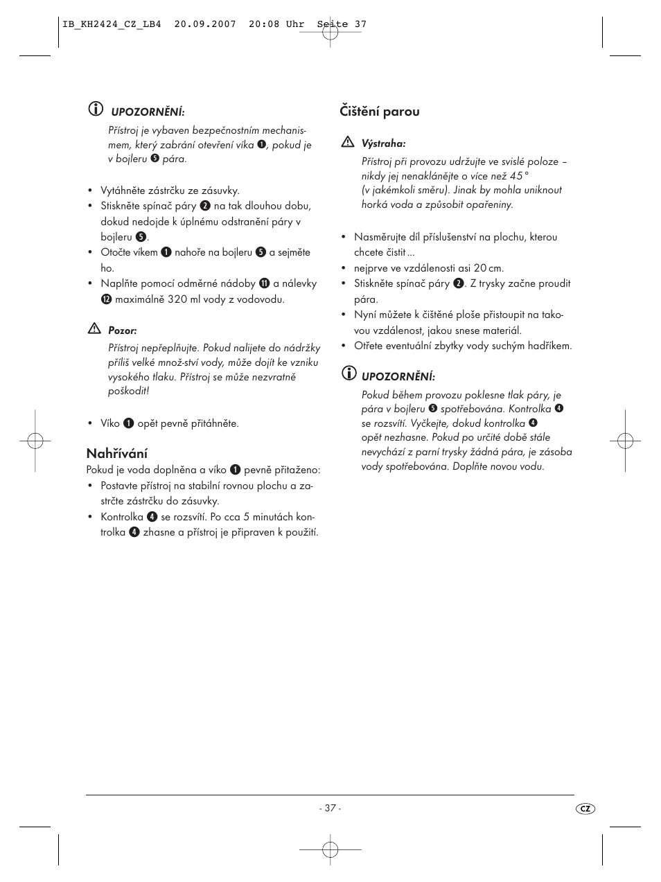 Kompernass KH 2424 User Manual | Page 39 / 66