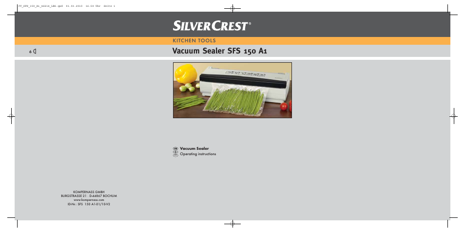 Kompernass SFS 150 A1 User Manual | 9 pages