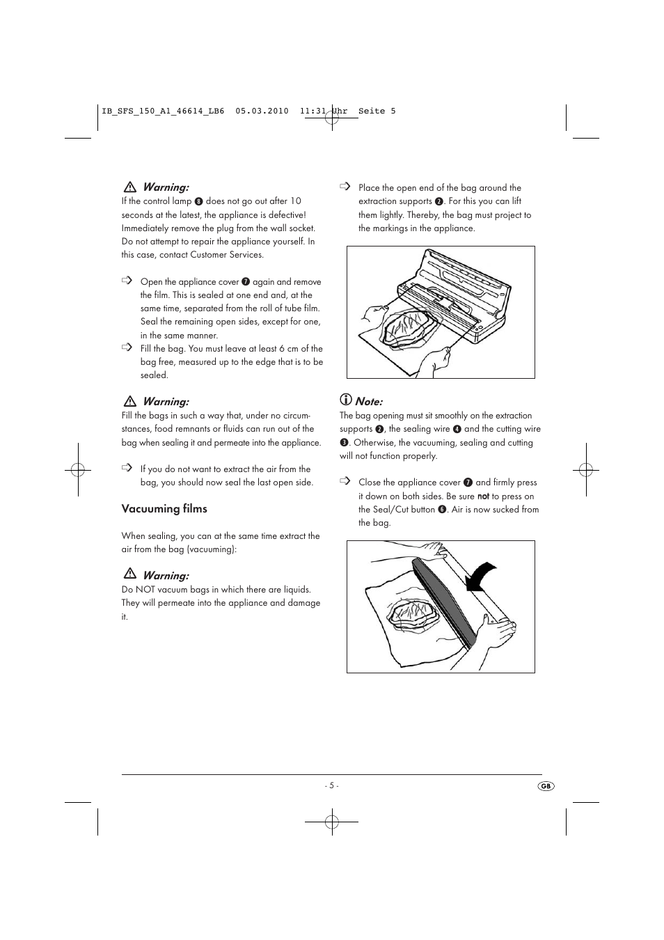 Kompernass SFS 150 A1 User Manual | Page 7 / 9