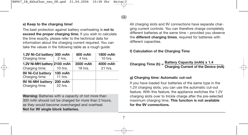 Kompernass KH 967 User Manual | Page 7 / 10