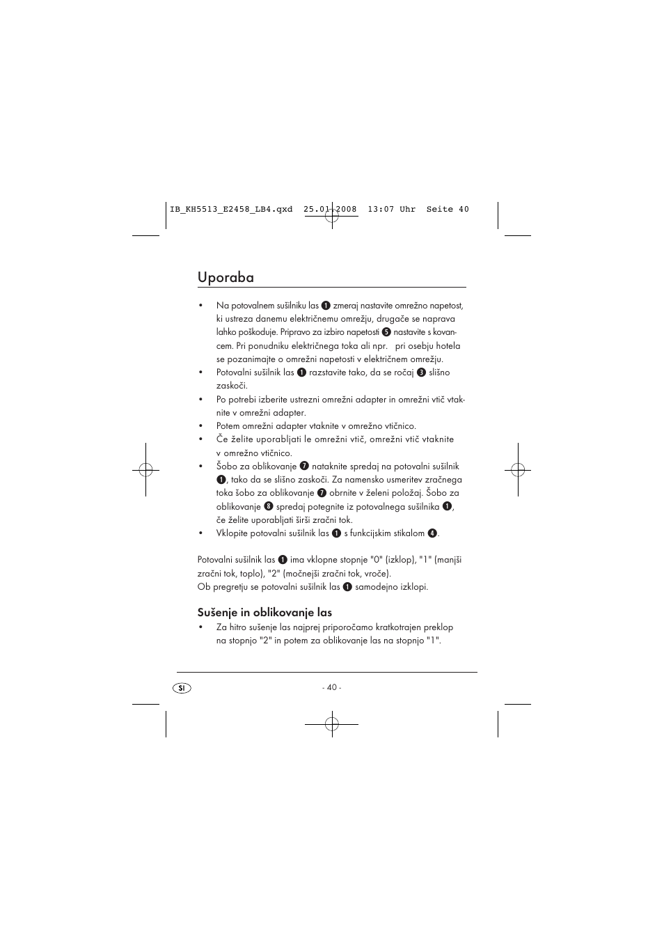 Uporaba | Kompernass KH 5513 User Manual | Page 42 / 90
