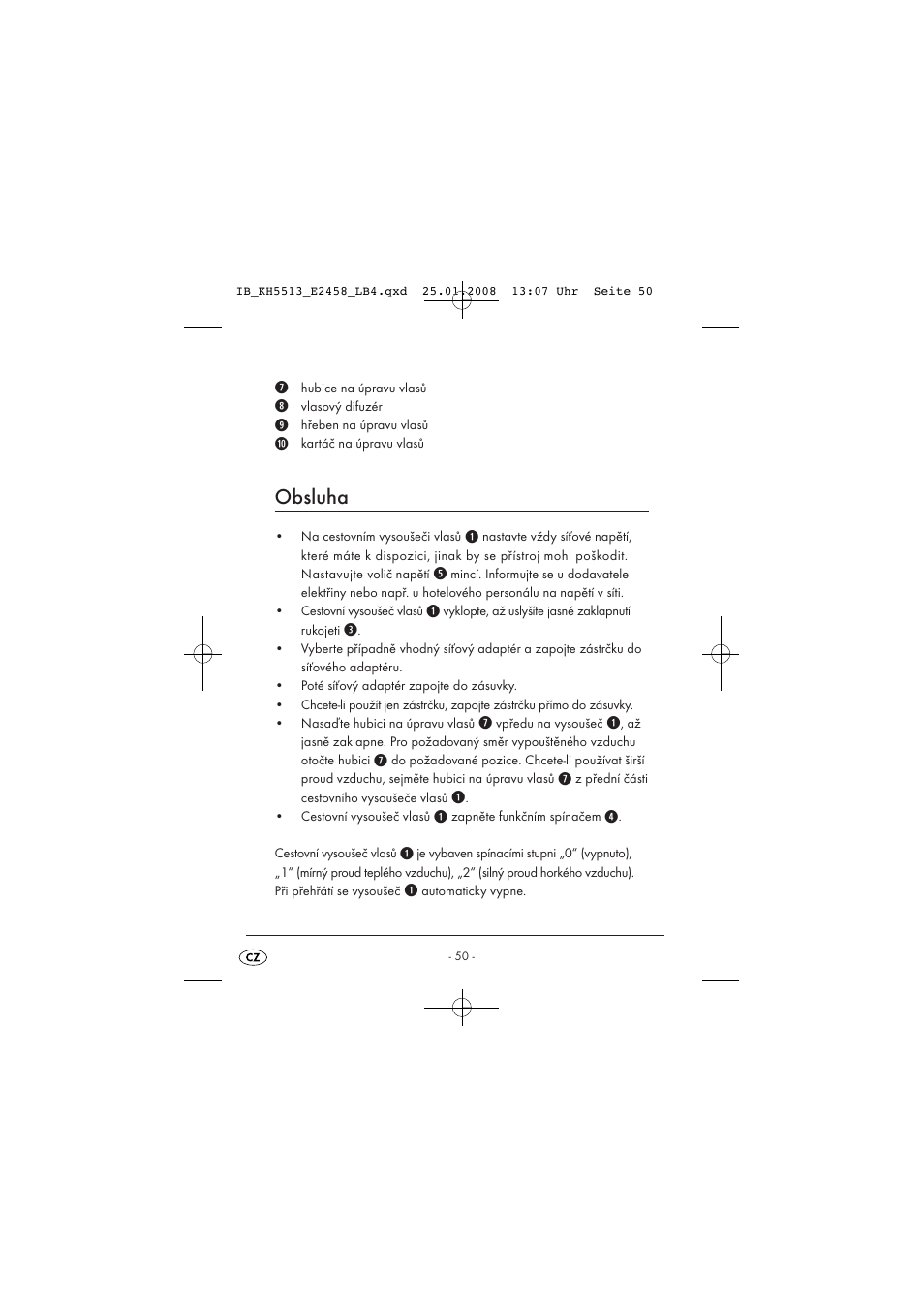 Obsluha | Kompernass KH 5513 User Manual | Page 52 / 90