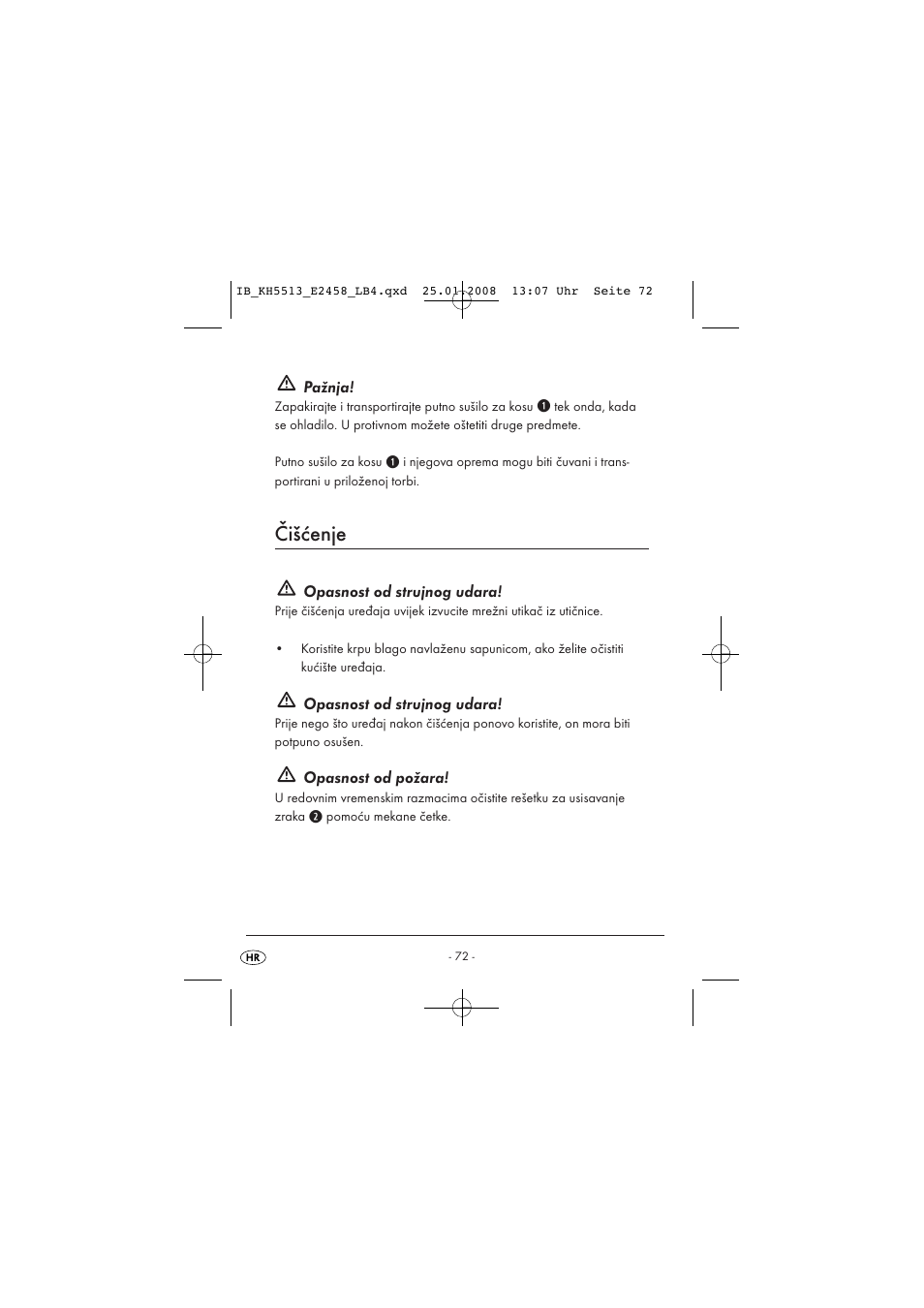 Čišćenje | Kompernass KH 5513 User Manual | Page 74 / 90