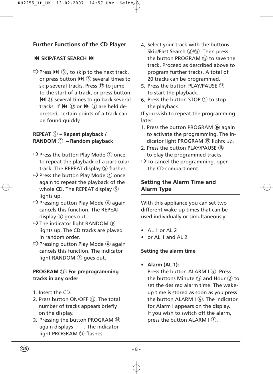 Kompernass KH 2255 User Manual | Page 10 / 12