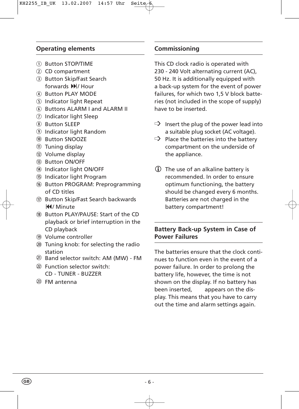 Kompernass KH 2255 User Manual | Page 8 / 12