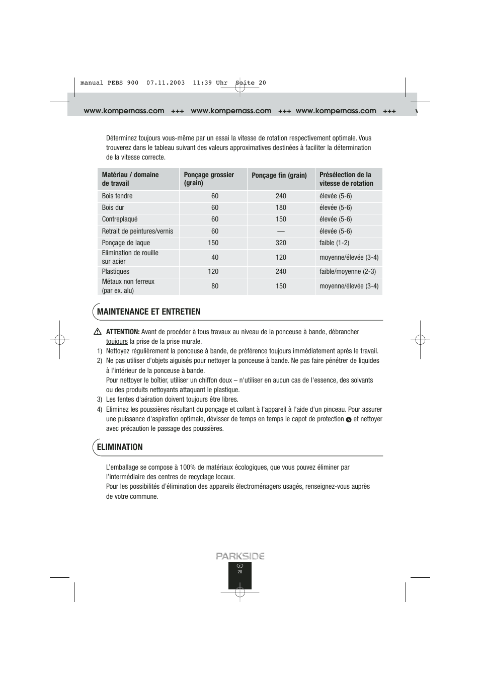 Kompernass PEBS 900 User Manual | Page 20 / 79