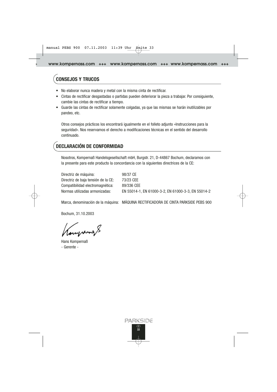 Kompernass PEBS 900 User Manual | Page 33 / 79