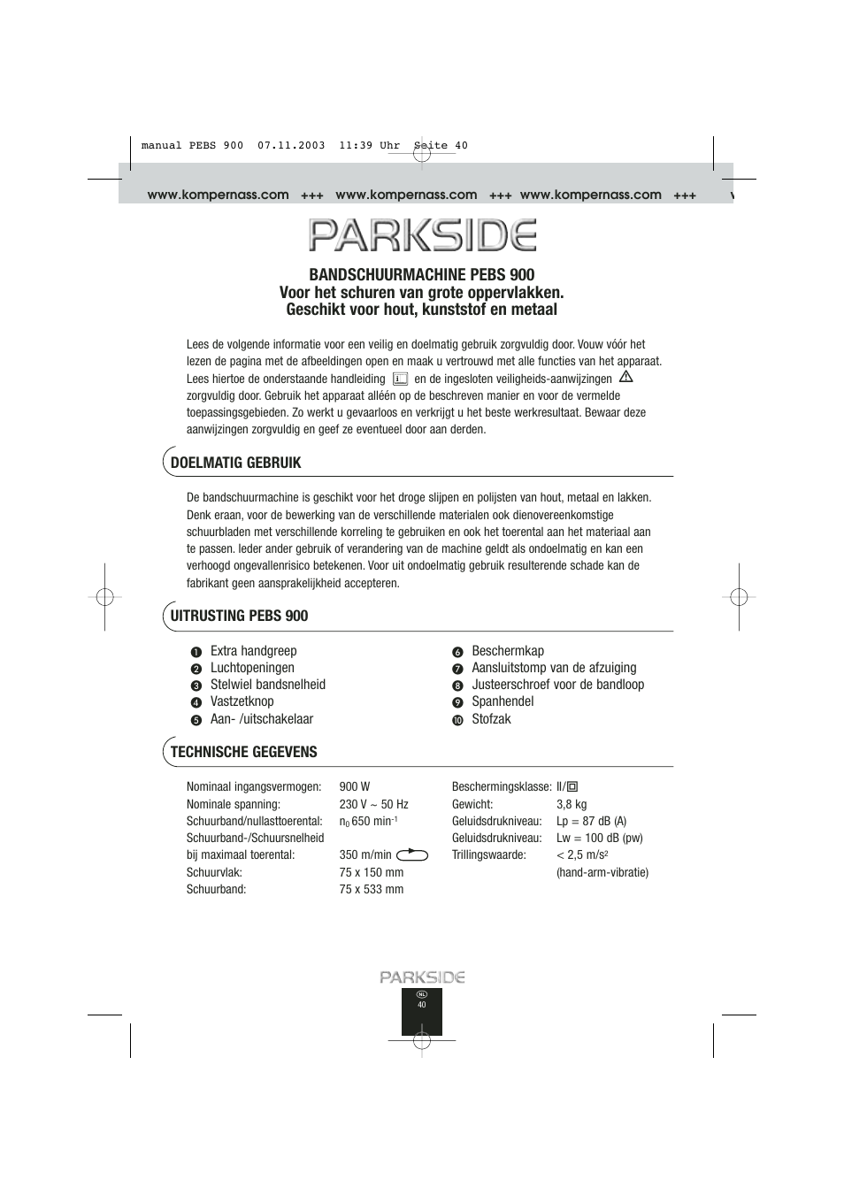 Kompernass PEBS 900 User Manual | Page 40 / 79