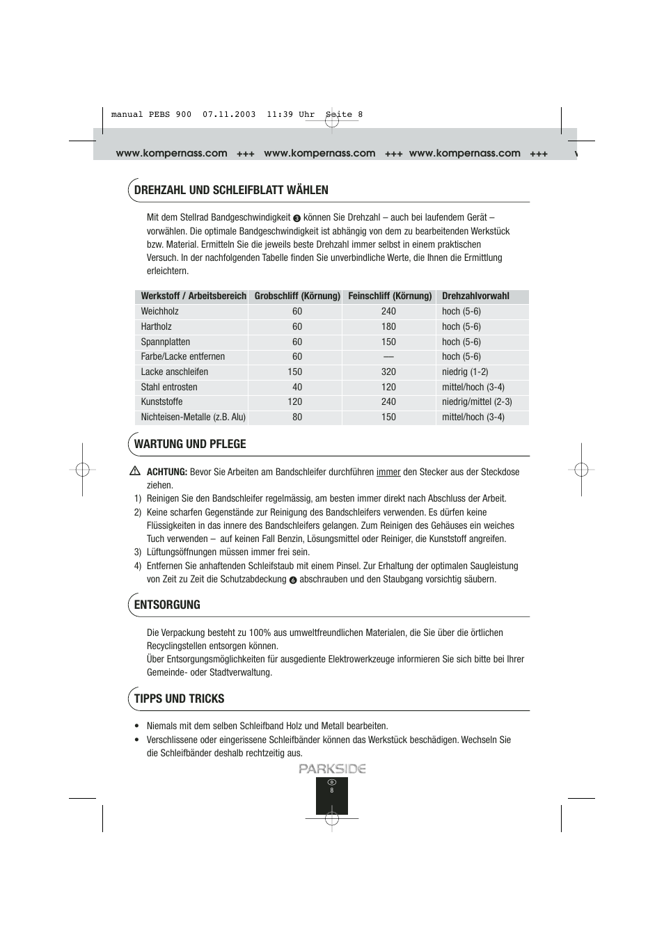 Kompernass PEBS 900 User Manual | Page 8 / 79