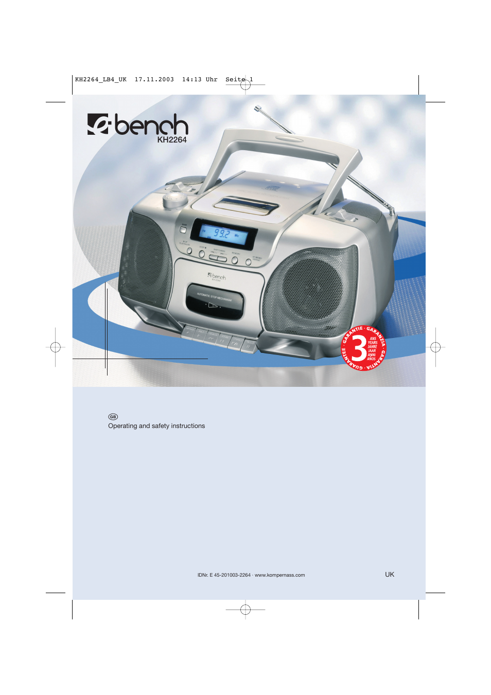 Kompernass KH 2264 User Manual | 13 pages
