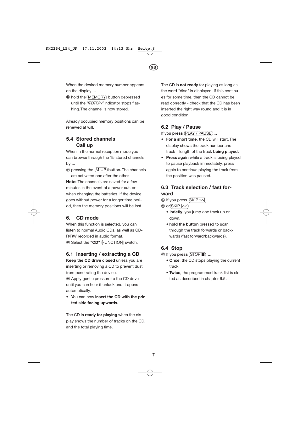 Kompernass KH 2264 User Manual | Page 8 / 13
