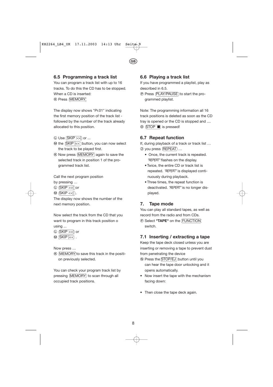 Kompernass KH 2264 User Manual | Page 9 / 13