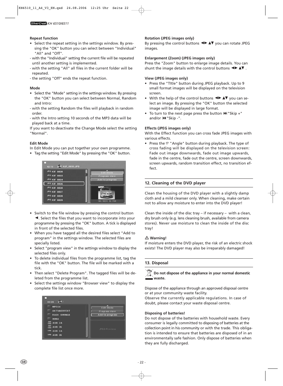 Kompernass KH 6511 User Manual | Page 24 / 30