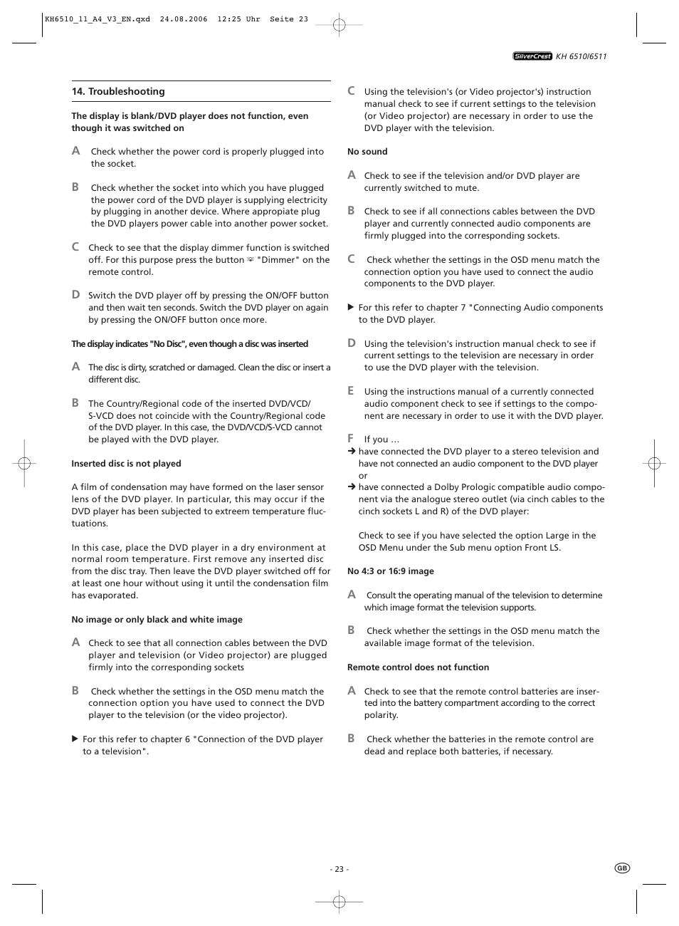 Kompernass KH 6511 User Manual | Page 25 / 30