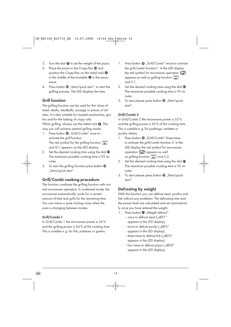 Kompernass KH 1106 User Manual | Page 16 / 34