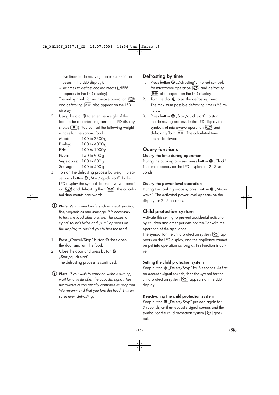 Kompernass KH 1106 User Manual | Page 17 / 34