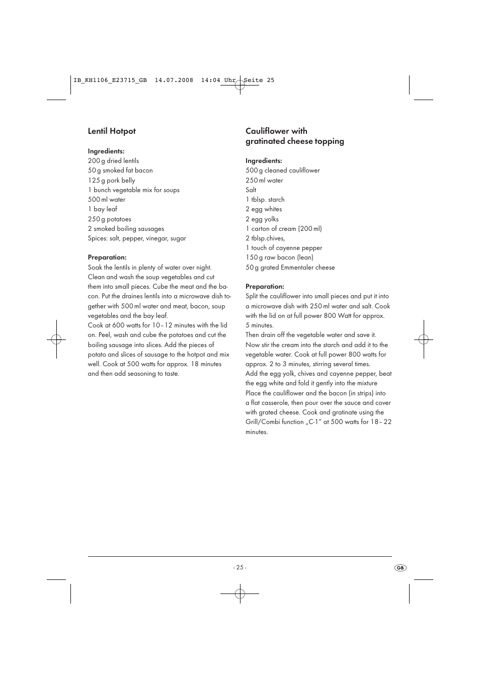 Kompernass KH 1106 User Manual | Page 27 / 34