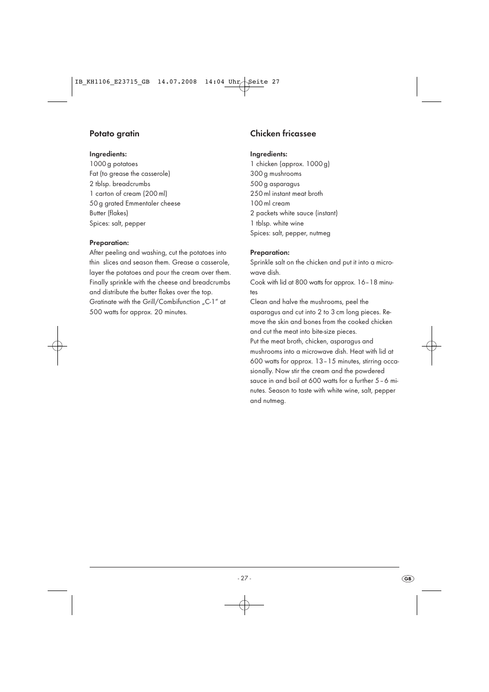 Kompernass KH 1106 User Manual | Page 29 / 34