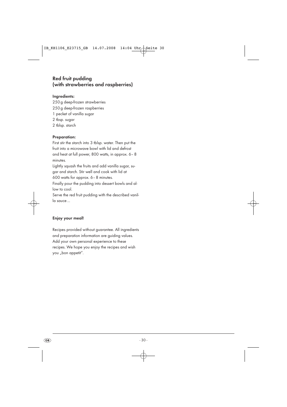 Kompernass KH 1106 User Manual | Page 32 / 34