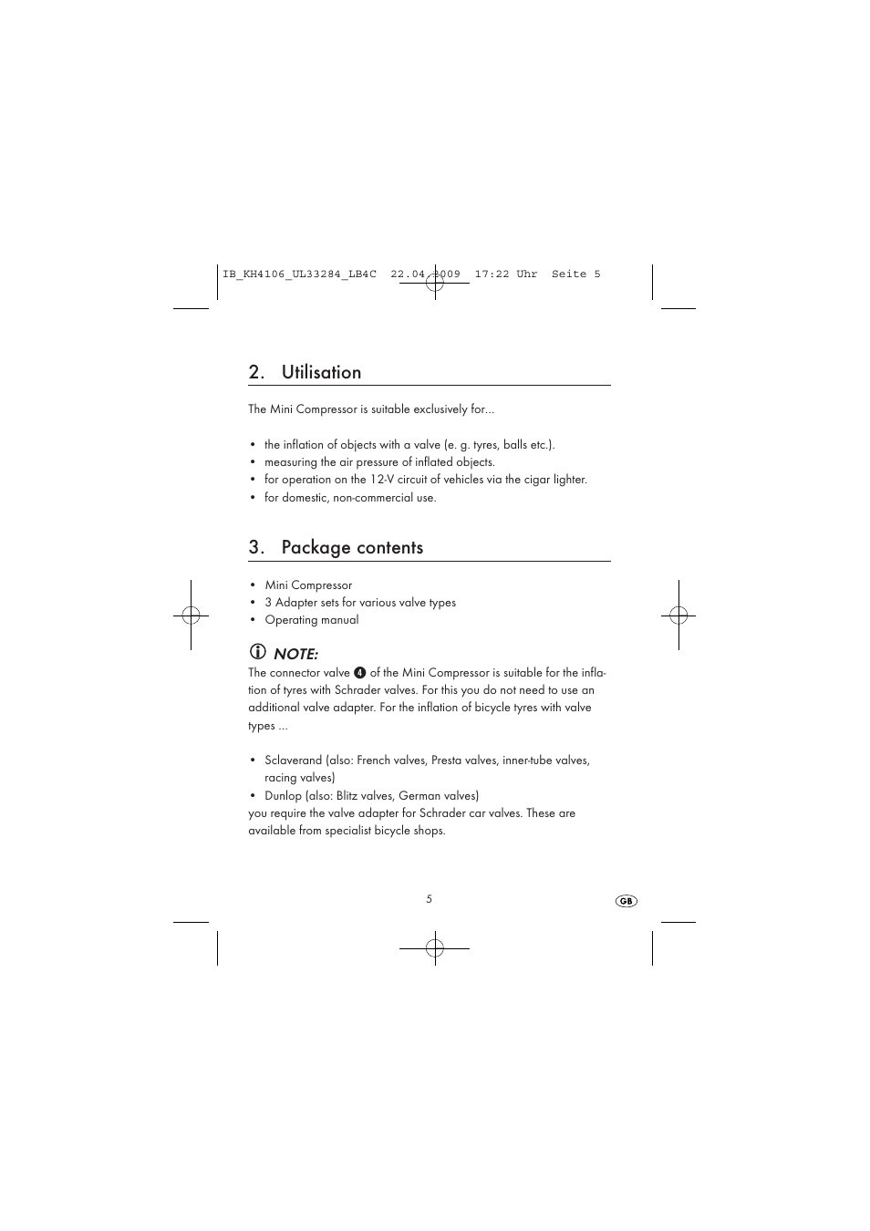 Utilisation, Package contents | Kompernass KH 4106 User Manual | Page 7 / 43