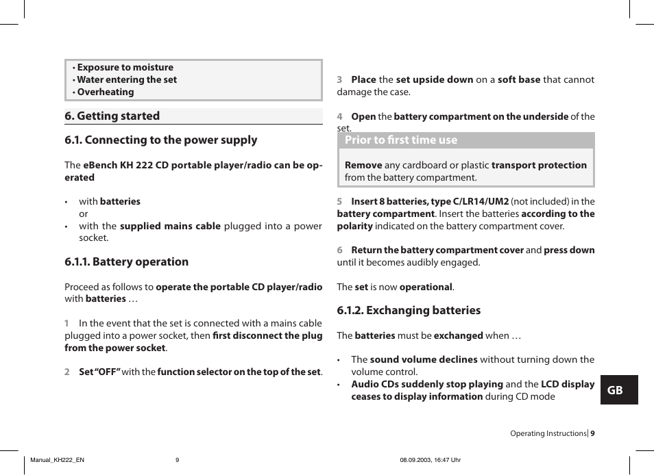 Kompernass KH 222 User Manual | Page 9 / 16