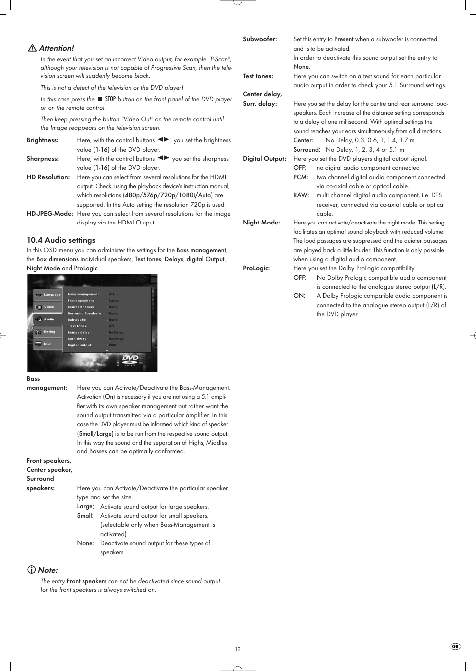 Attention | Kompernass KH 6516 User Manual | Page 13 / 28