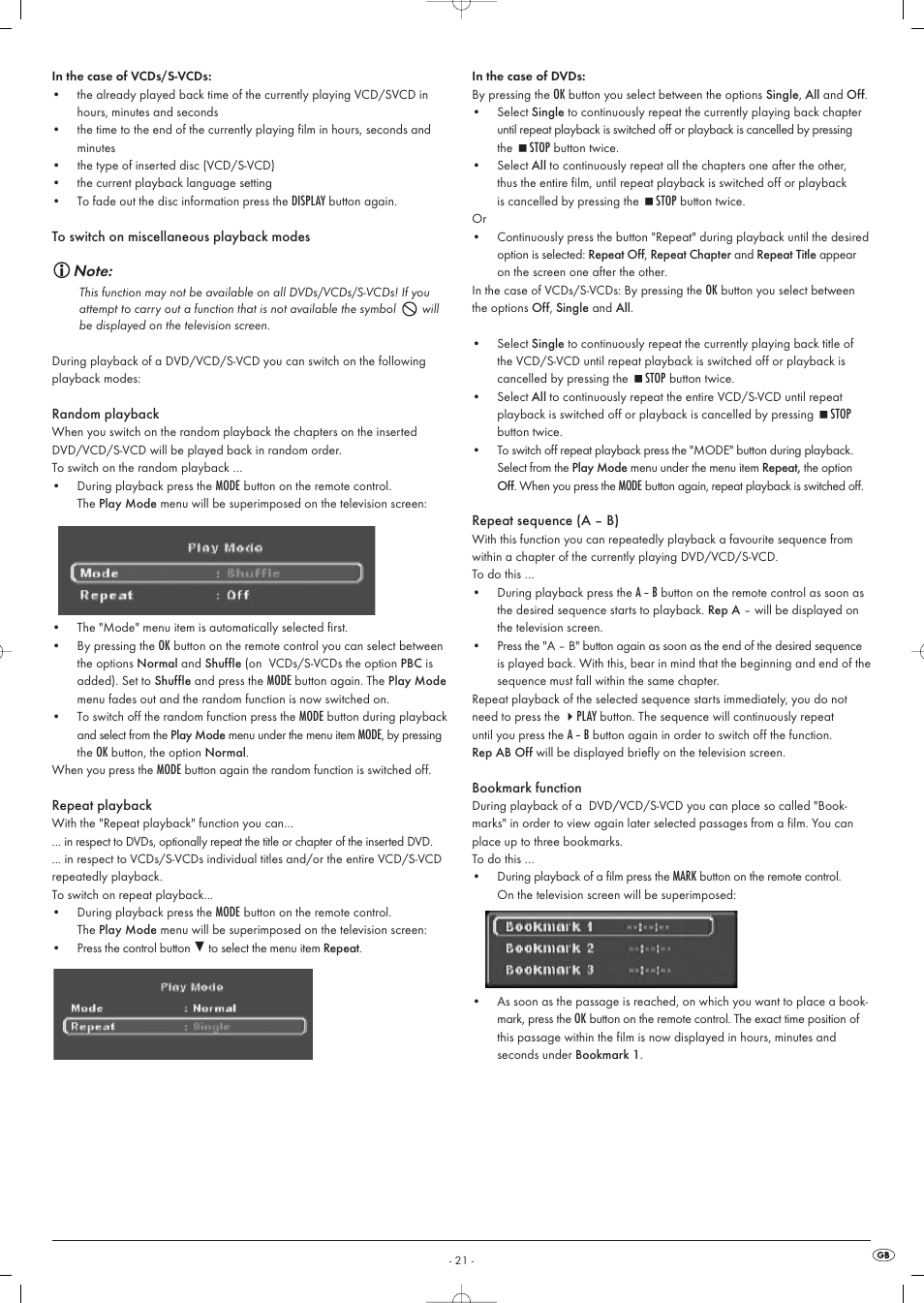 Kompernass KH 6516 User Manual | Page 21 / 28