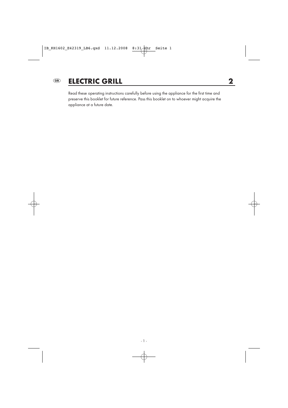 Electric grill 2 | Kompernass KH1602-10/08-V1 User Manual | Page 3 / 7