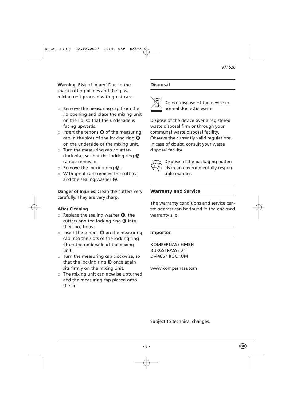 Kompernass KH526 User Manual | Page 11 / 11