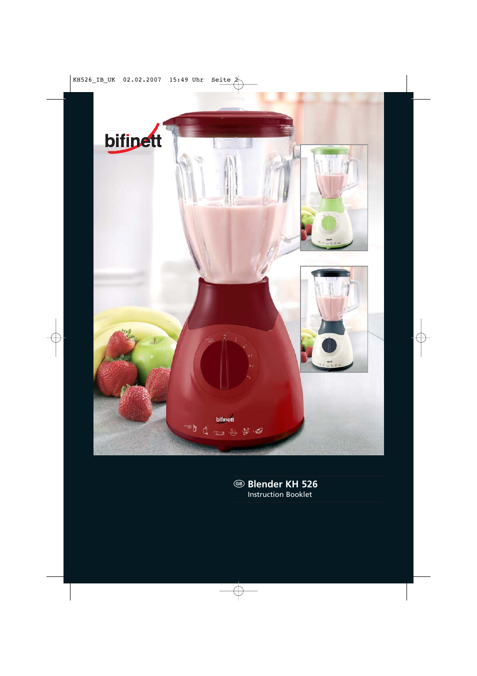 Blender kh 526 | Kompernass KH526 User Manual | Page 2 / 11