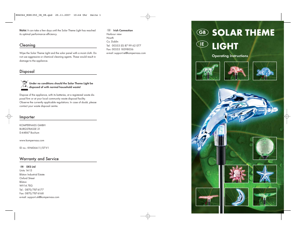 Kompernass KH4064-11 User Manual | 2 pages