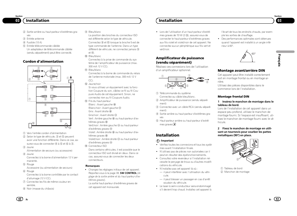 03 installation, Installation | Pioneer DEH-3300UB User Manual | Page 22 / 100