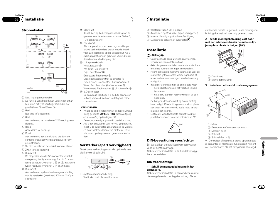 03 installatie, Installatie | Pioneer DEH-3300UB User Manual | Page 79 / 100