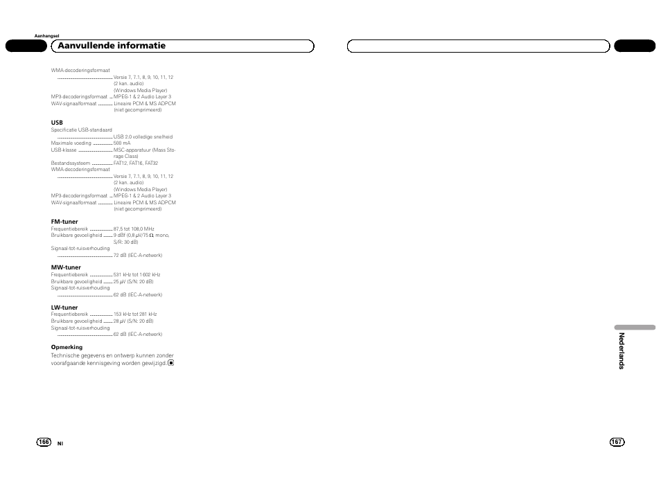 Aanvullende informatie | Pioneer DEH-3300UB User Manual | Page 84 / 100