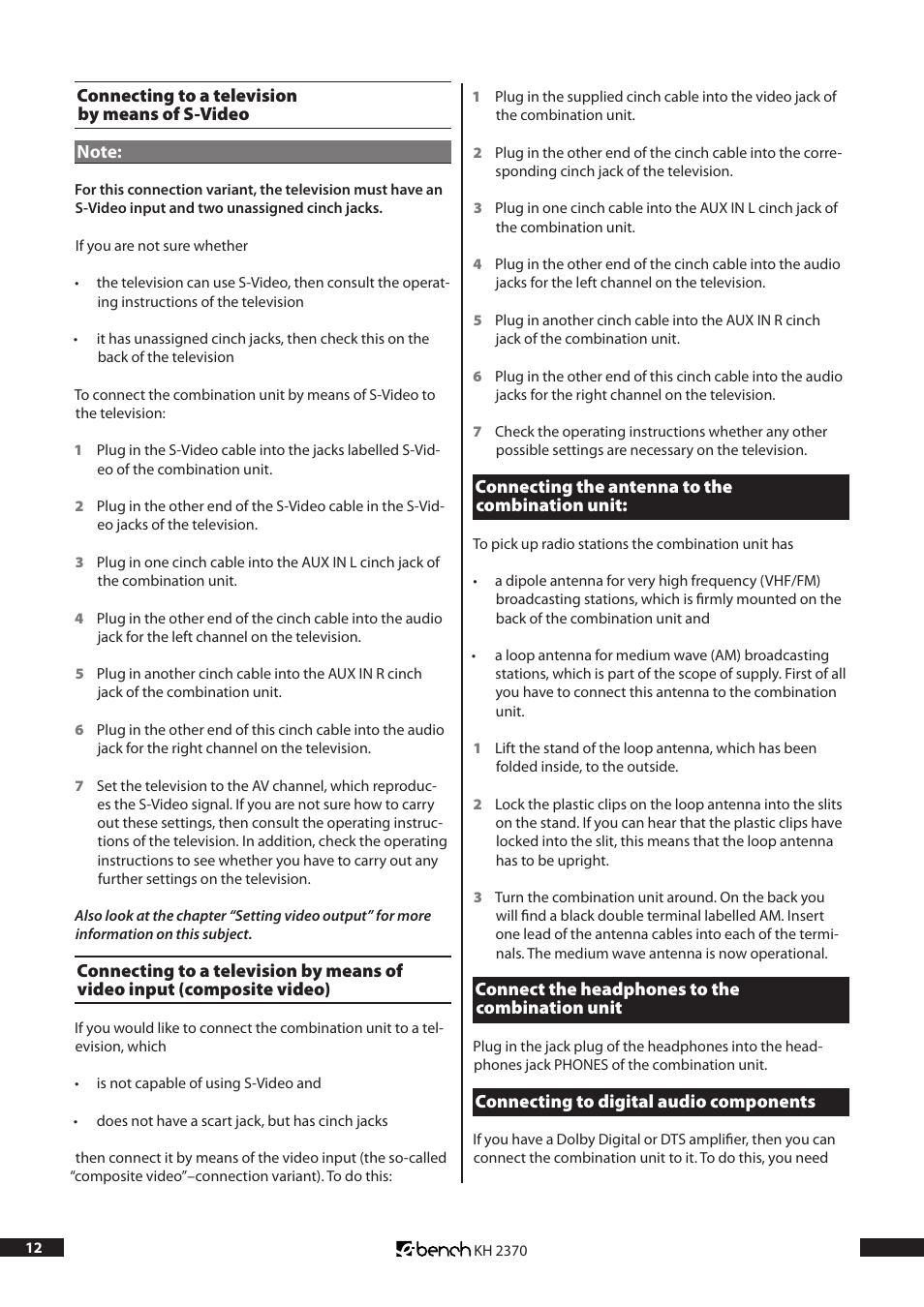 Kompernass KH 2370 User Manual | Page 12 / 38
