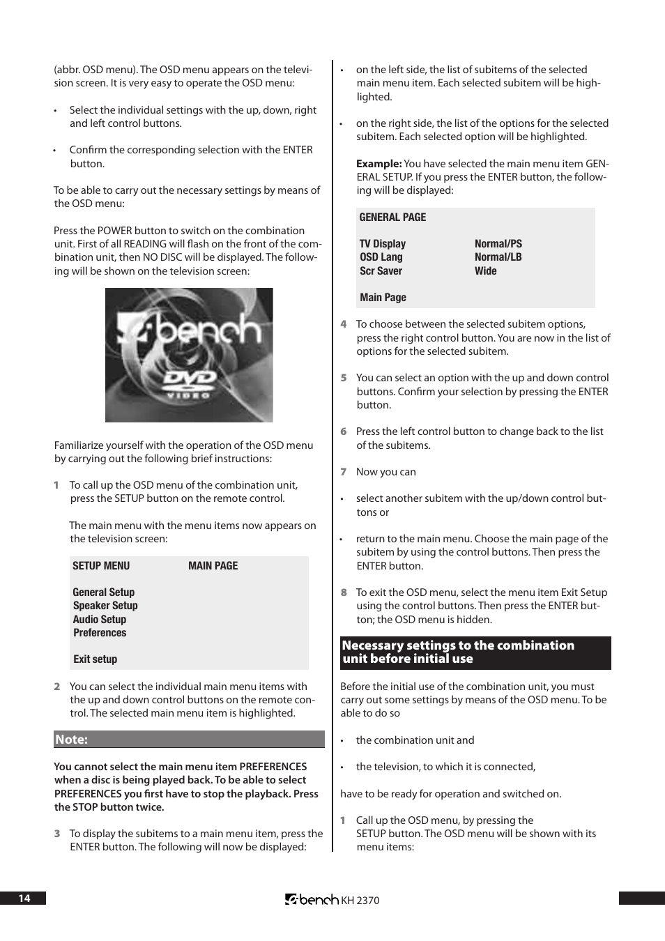 Kompernass KH 2370 User Manual | Page 14 / 38