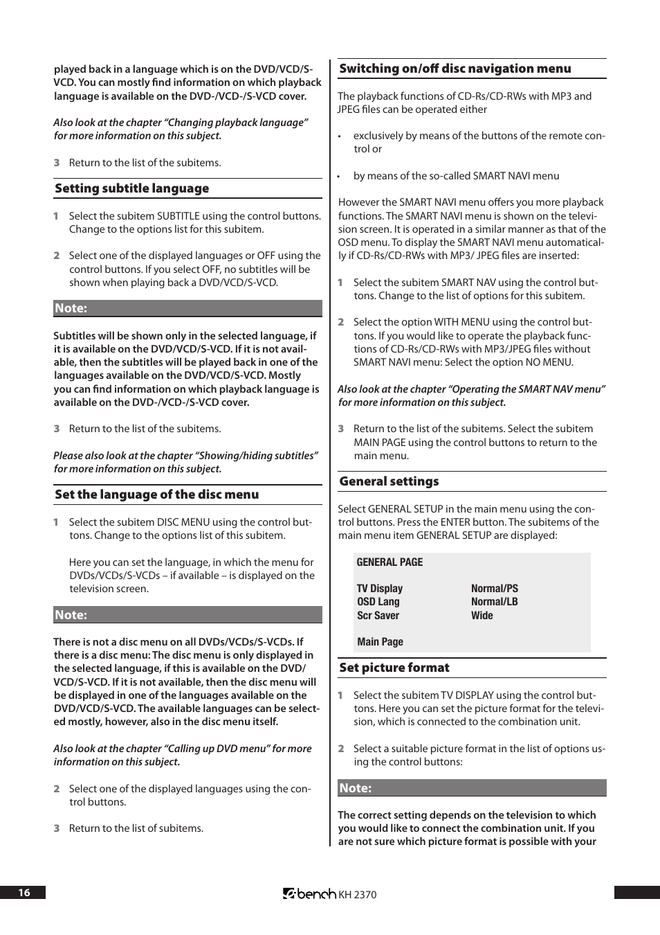 Kompernass KH 2370 User Manual | Page 16 / 38