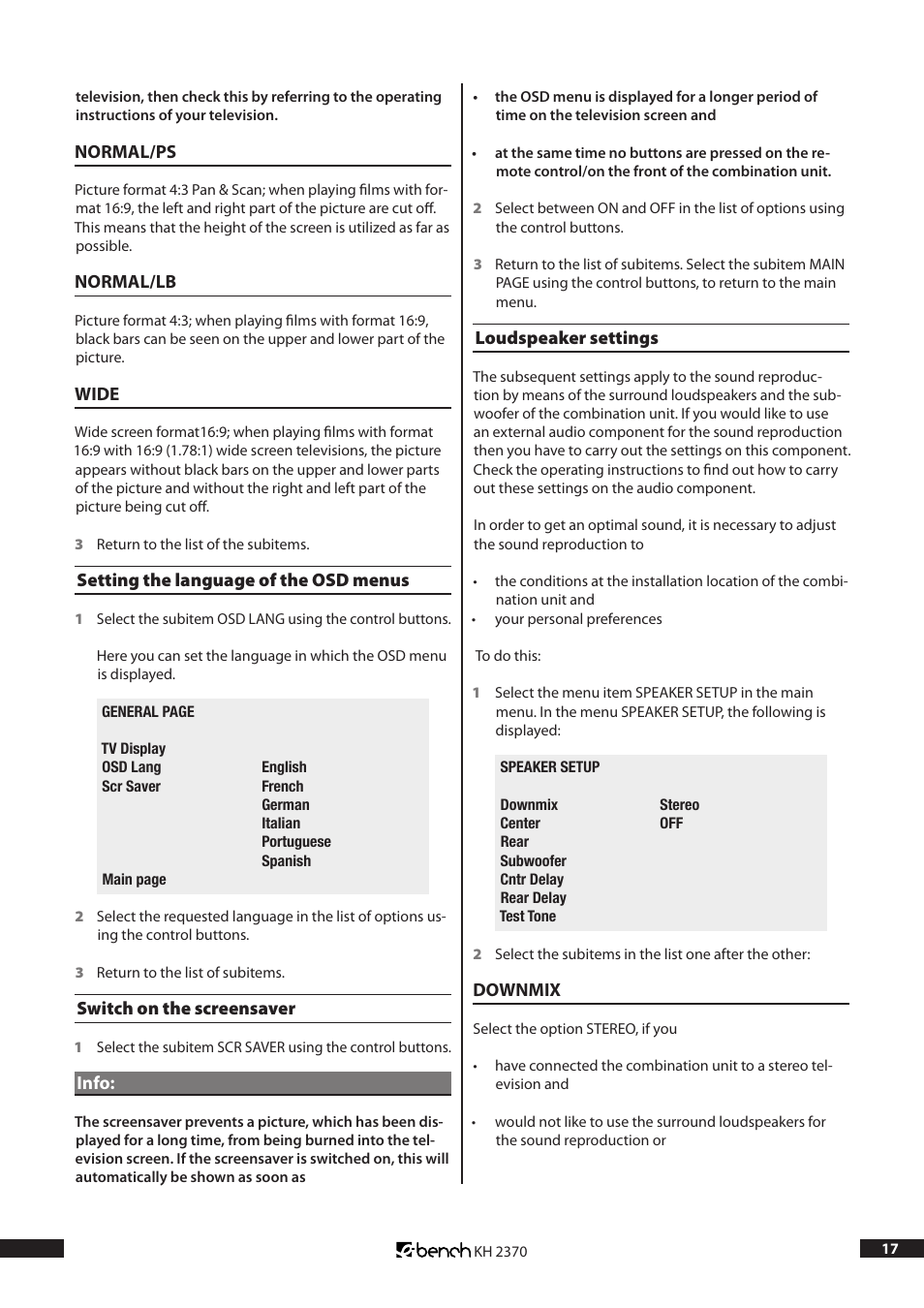 Kompernass KH 2370 User Manual | Page 17 / 38